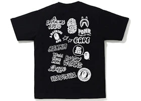 BAPE Bicolor BAPE Graffiti Tee Black