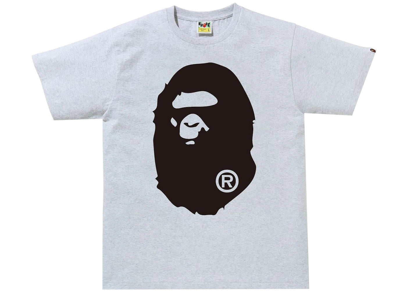 BAPE Bicolor Big Ape Head Tee (FW21/SS22) Gray - vue 360