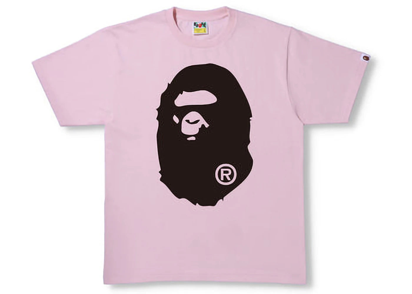 BAPE Bicolor Big Ape Head Tee (SS22) Pink - vue 360