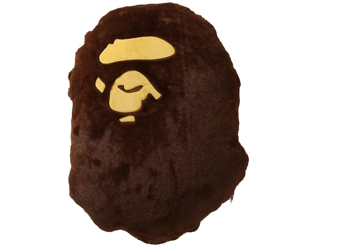 BAPE Big Ape Head Cushion Brown - vue secondaire A
