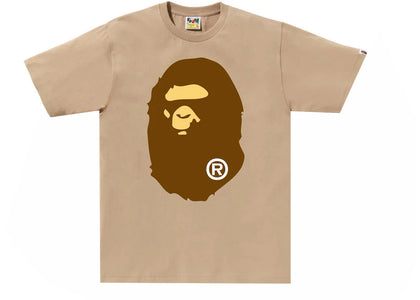 BAPE Big Ape Head Tee Beige - authentic BAPE product