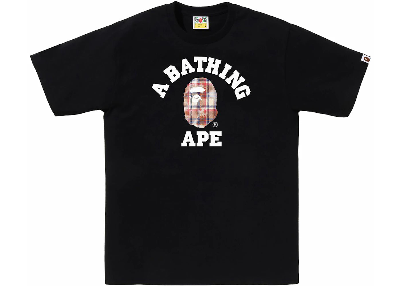 BAPE Bleach Check College Tee Black - vue 360