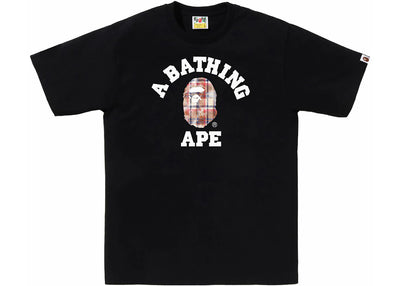 BAPE Bleach Check College Tee Black