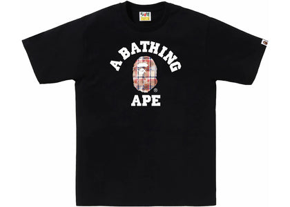 BAPE Bleach Check College Tee Black - authentic BAPE product