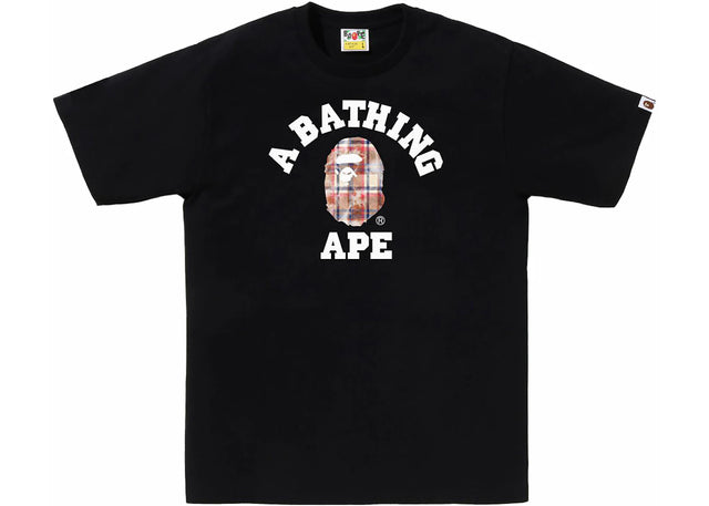 BAPE Bleach Check College Tee Black