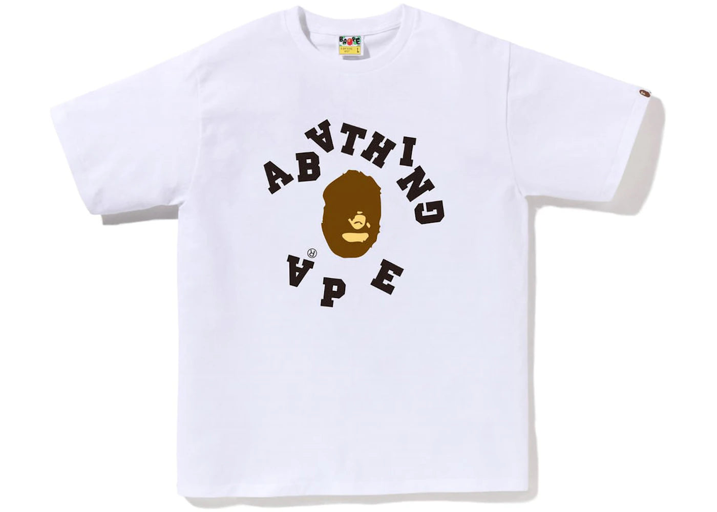 BAPE Broken College T-Shirt (FS23) Weiß - vue 360