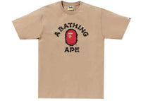 BAPE Brush College Tee Beige