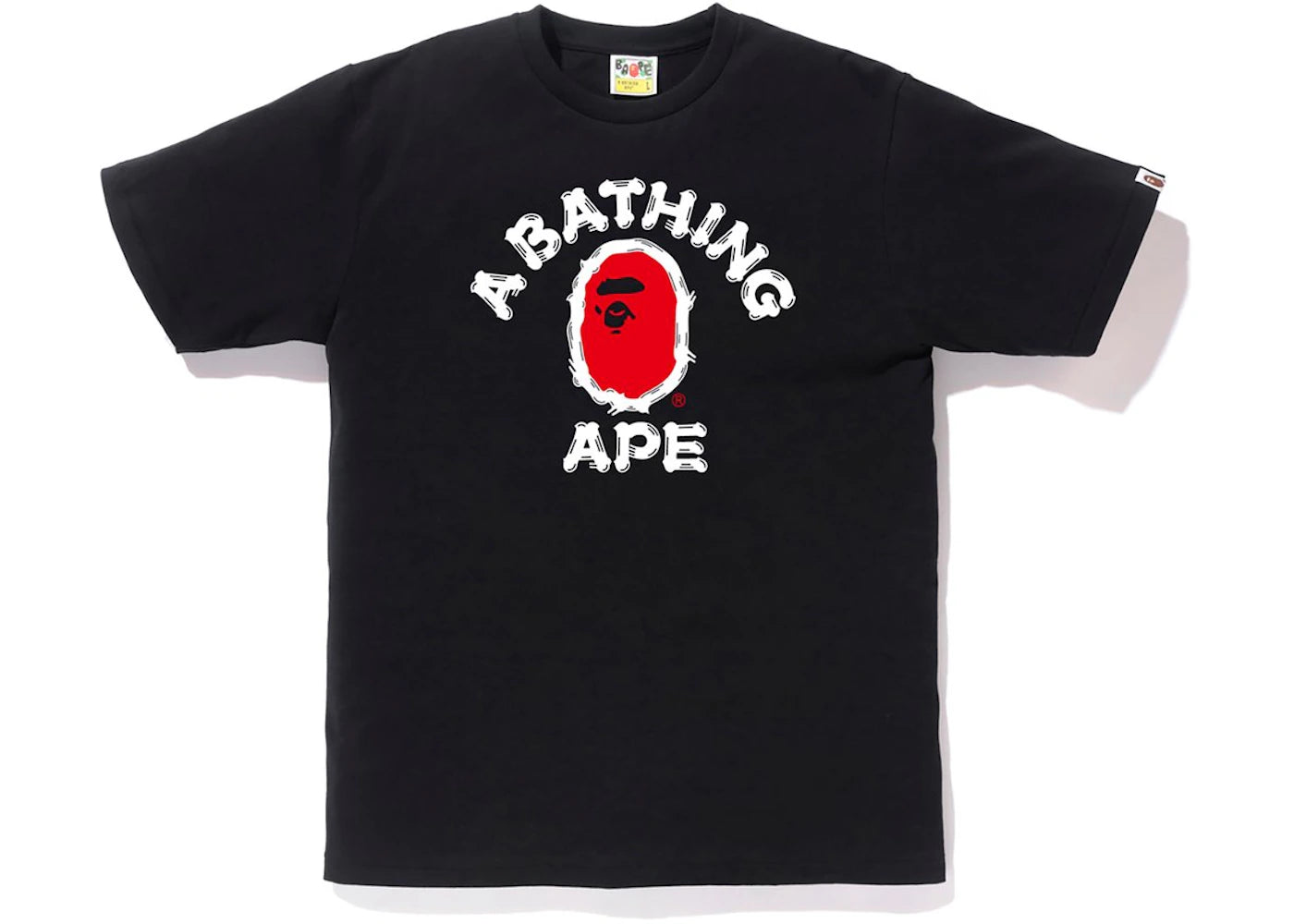 BAPE Brush College Tee Black - vue secondaire A