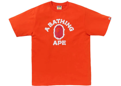 BAPE Brush College Tee Orange - authentic BAPE product