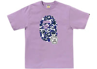BAPE Camo Go Ape Pointer Big Ape Head Tee Purple