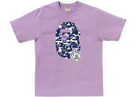 BAPE Camo Go Ape Pointer Big Ape Head Tee Purple