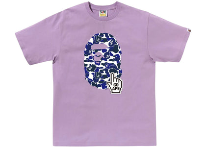 BAPE Camo Go Ape Pointer Big Ape Head Tee Purple - product view 2