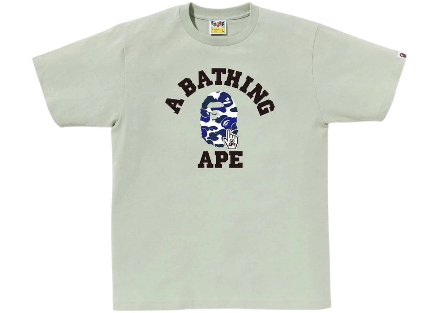 BAPE Camo Go Ape Pointer College Tee Green - vue secondaire A