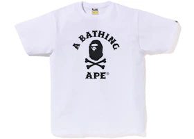 BAPE Captain Ape Crossbone Tee White