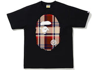 BAPE Check Big Ape Head Tee Black/Red