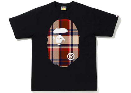 BAPE Check Big Ape Head Tee Black/Red - product view 2