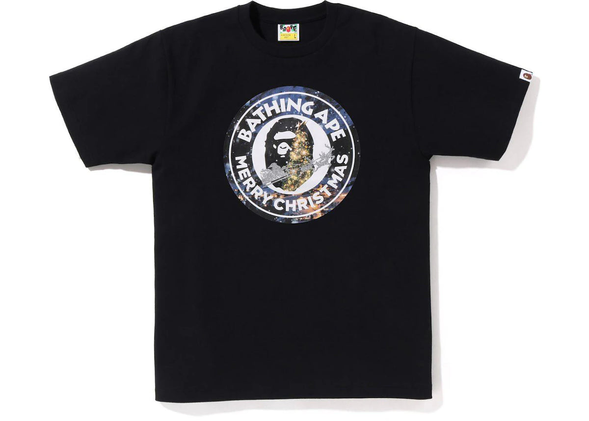 BAPE Christmas Busy Works Tee (FW22) Black - vue secondaire A