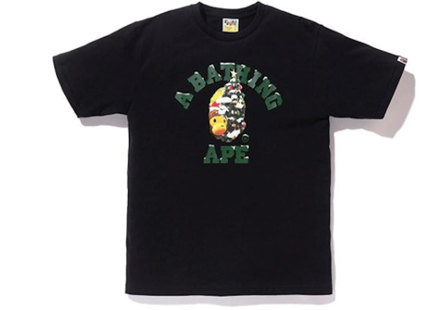 BAPE Christmas College Tee Black - vue 360