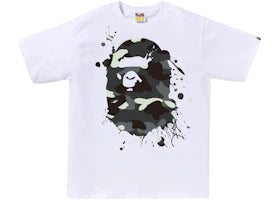 BAPE City Camo Painting Ape Head Tee White - vue 360