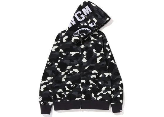 BAPE City Camo Shark Full Zip Hoodie (SS23) Black sneakers - authentic BAPE shoes