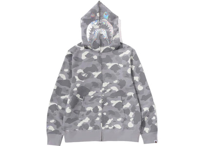 BAPE City Camo Shark Full Zip Hoodie (SS24) Gray - authentic BAPE apparel