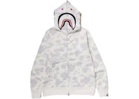 BAPE City Camo Shark Regular Fit Full Zip Hoodie (SS26) Cream Color