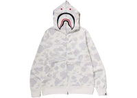 BAPE City Camo Shark Regular Fit Full Zip Hoodie (SS26) Cream Color