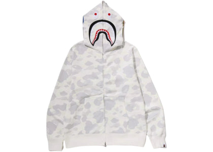BAPE City Camo Shark Regular Fit Full Zip Hoodie (SS26) Cream Color - apparel view 2