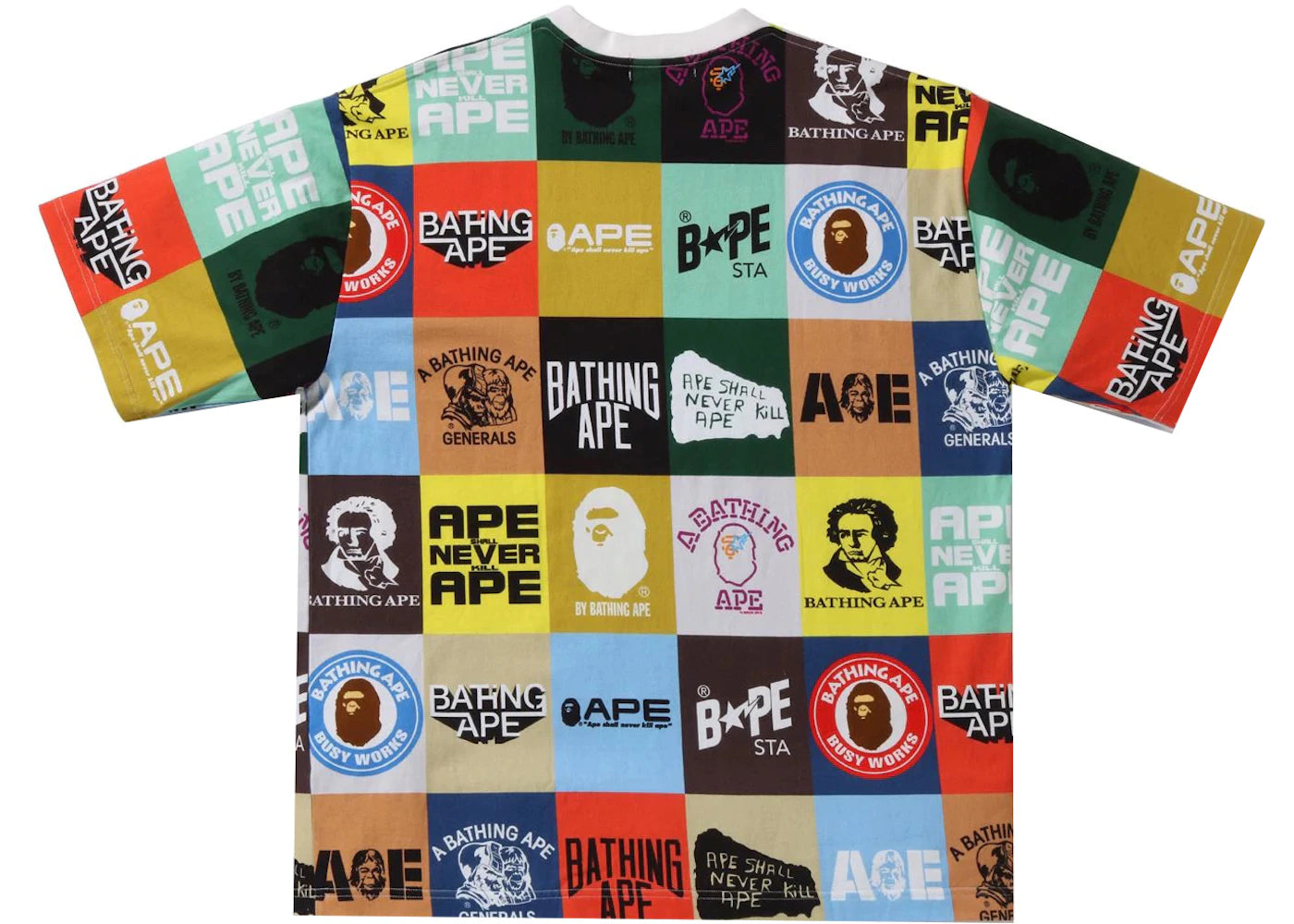 BAPE Classic Logo Relaxed Fit Tee Multi - vue secondaire B
