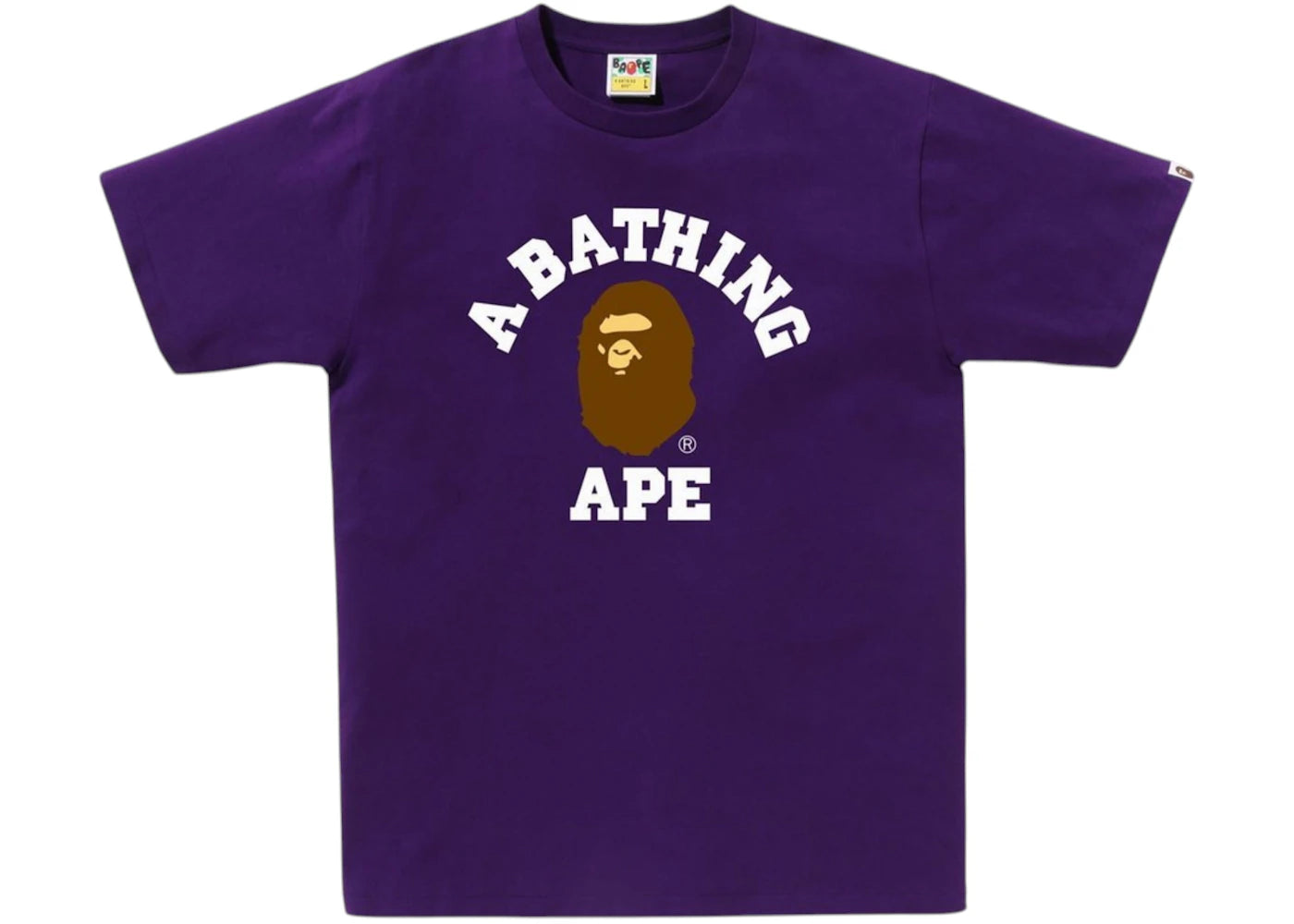 BAPE College 1J30-110-001 Tee (FW25) Purple - vue 360