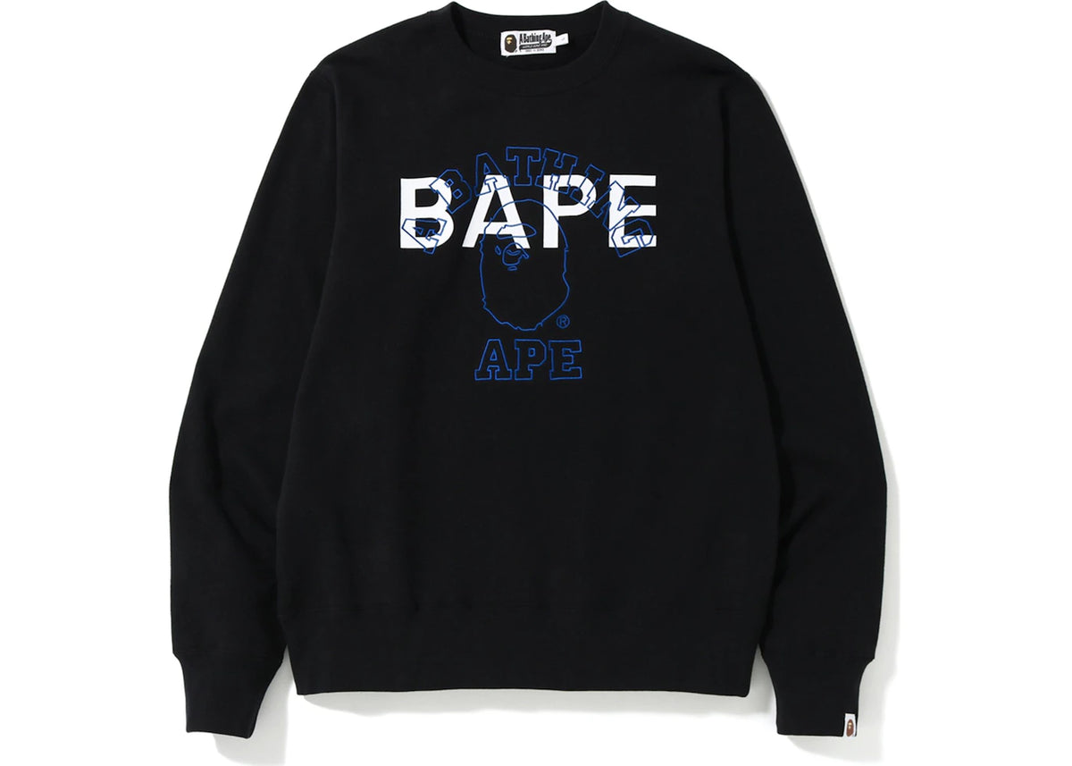 BAPE College BAPE Crewneck Black - vue secondaire A