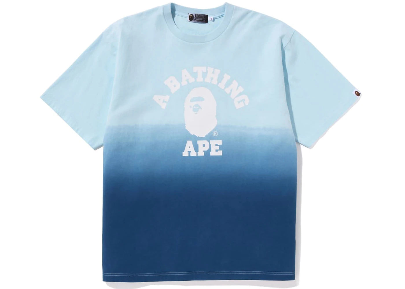 BAPE College Gradation Relaxed Fit Tee Blue - vue secondaire A