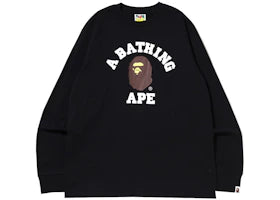 BAPE College L/S Tee (SS22) Black - authentic BAPE product