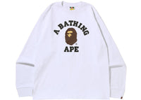 BAPE College L/S T-Shirt (FS22) Weiß
