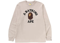 BAPE College L/S Tee (FS25) Beige