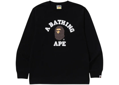 BAPE College L/S Tee (SS25) Black - authentic BAPE product