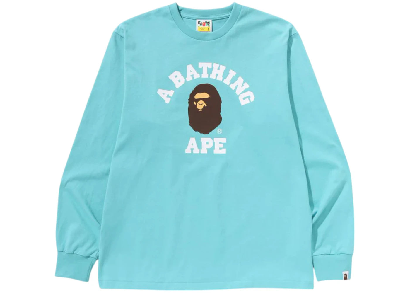 BAPE College L/S Tee (SS25) Blue - vue 360