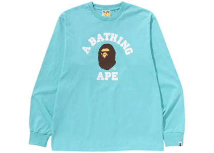 BAPE College L/S Tee (SS25) Blue - authentic BAPE product