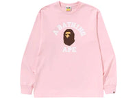 BAPE College L/S Tee (SS25) Pink