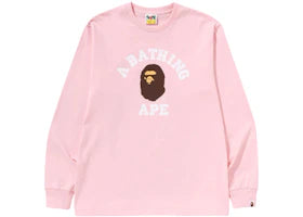 BAPE College L/S Tee (SS25) Pink