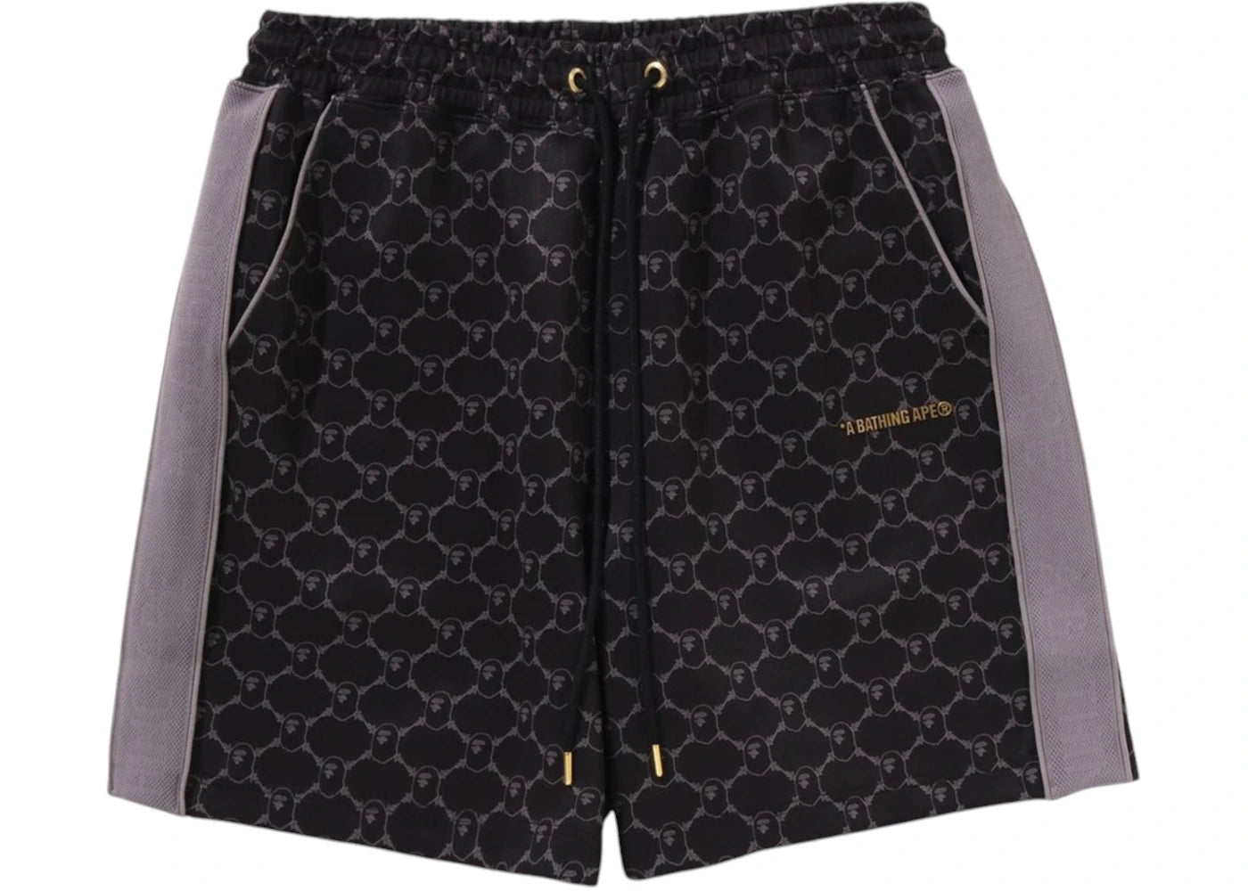 BAPE College Monogram Relaxed Fit Sweat Shorts Black - vue secondaire A
