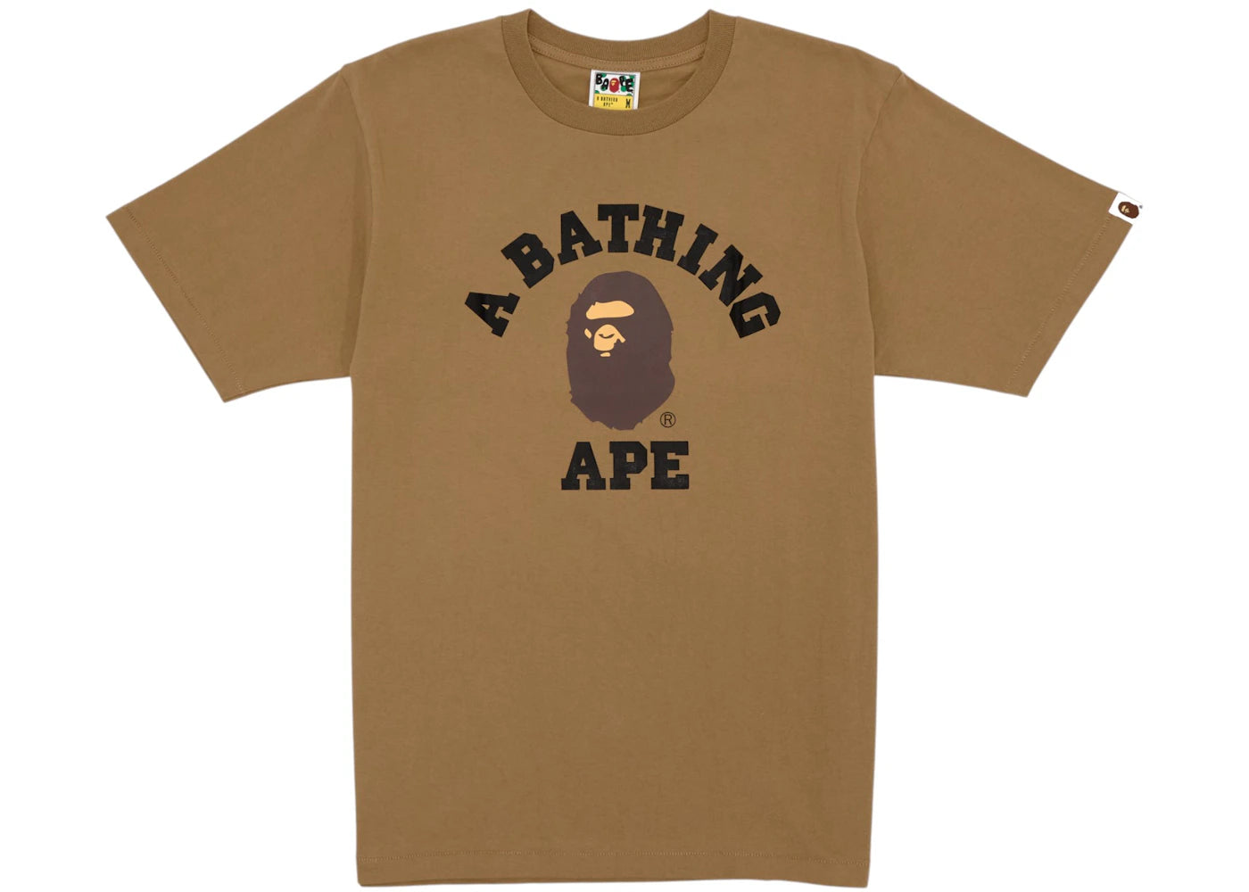 BAPE College Tee Tee Beige - vue 360