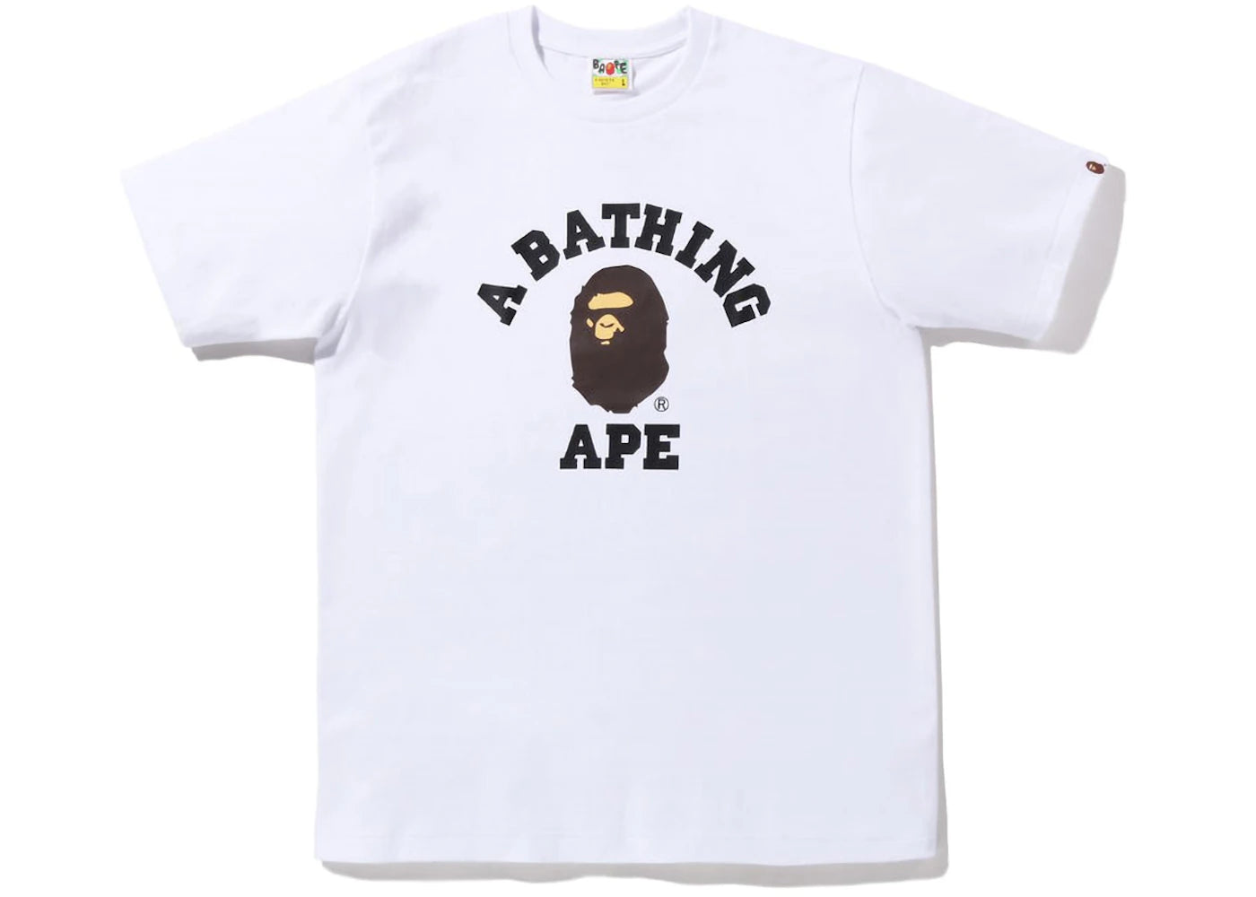 BAPE College Tee (SS23) White - vue 360