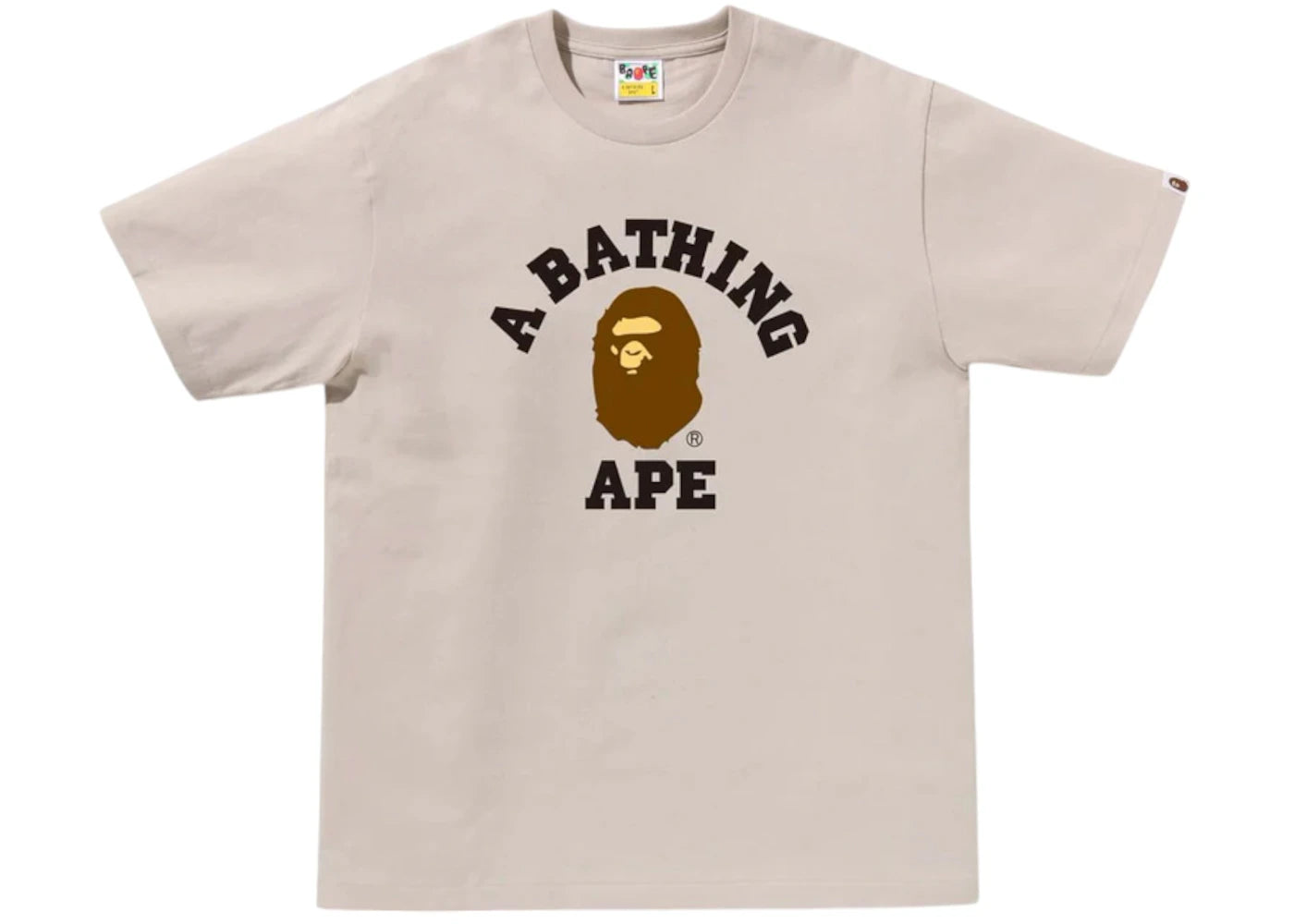 BAPE College Tee (SS25) Beige