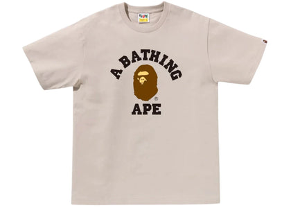 BAPE College Tee (SS25) Beige - authentic BAPE product