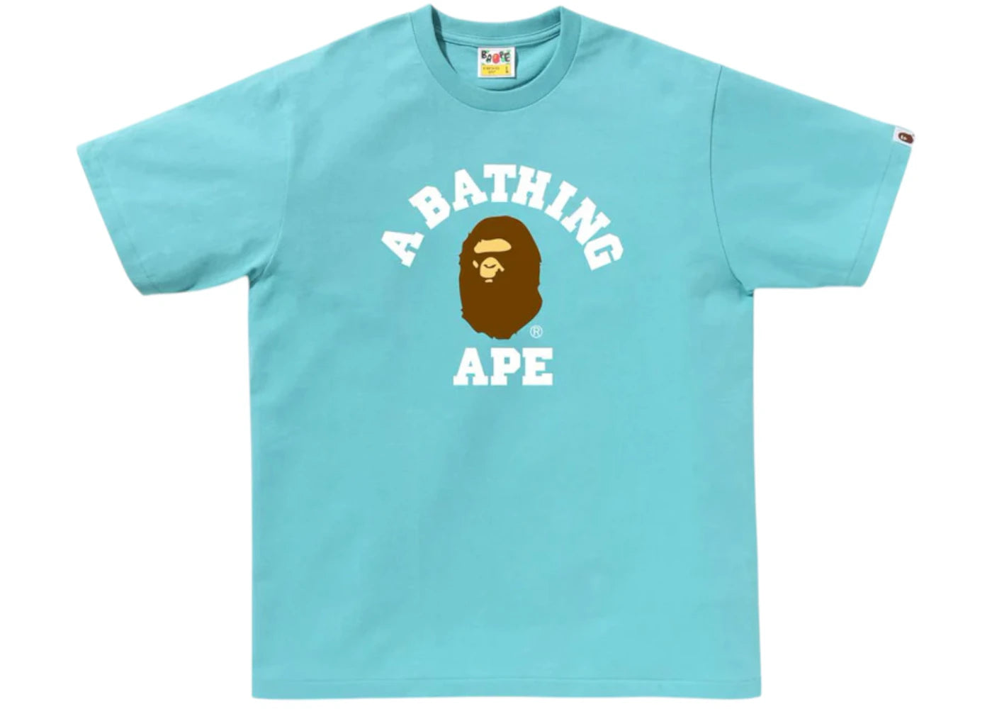BAPE College Tee (SS25) Blue - vue 360