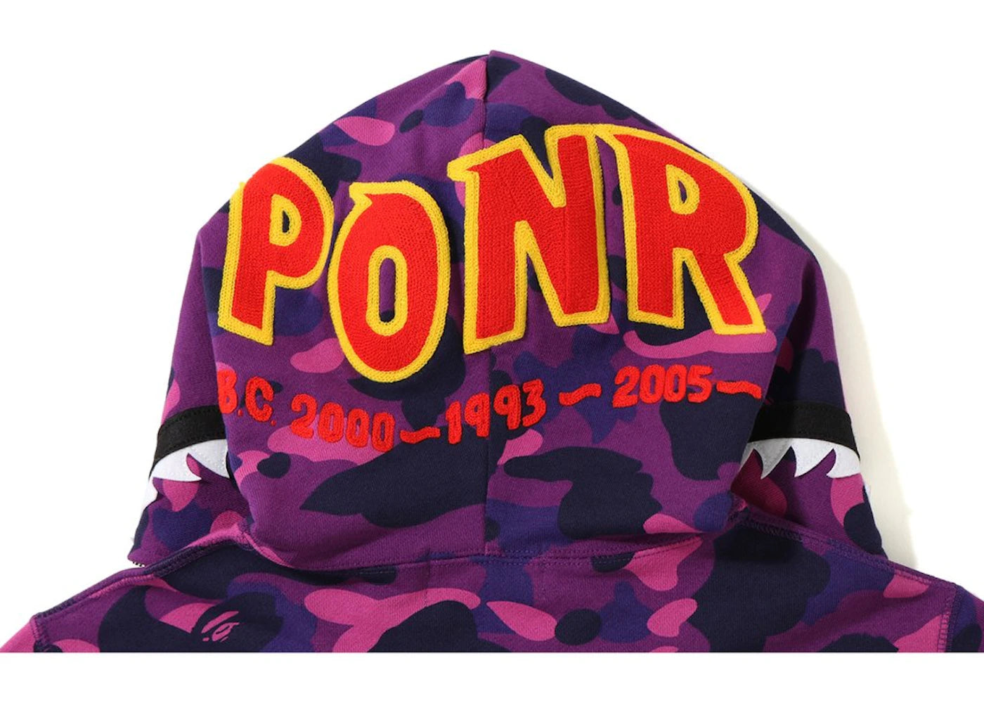 BAPE Color Camo 2nd Shark Full Zip Hoodie Purple - vue secondaire B