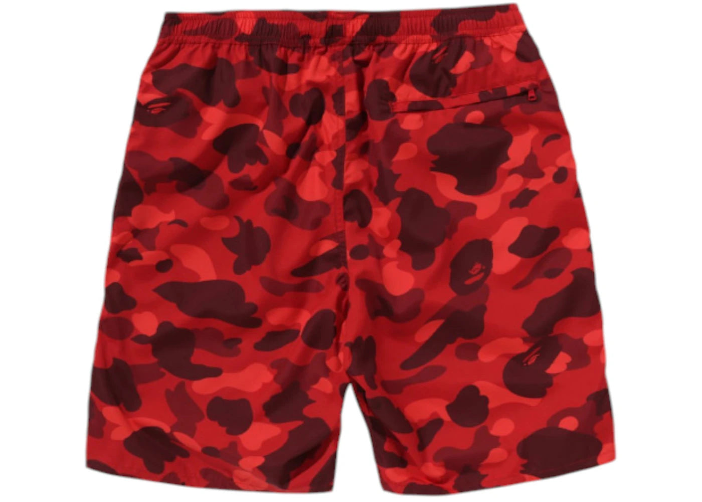 BAPE Color Camo Ape Head One Point Beach Shorts Bright Red - vue secondaire B