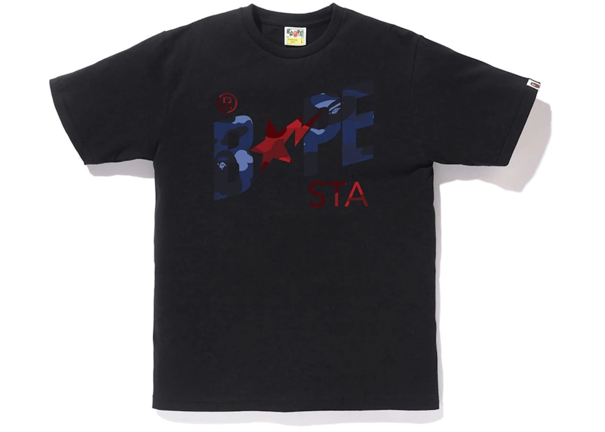 BAPE Color Camo Bapesta Logo T-Shirt Black - vue secondaire A