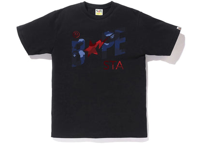 BAPE Color Camo Bapesta Logo T-Shirt Black - apparel view 2